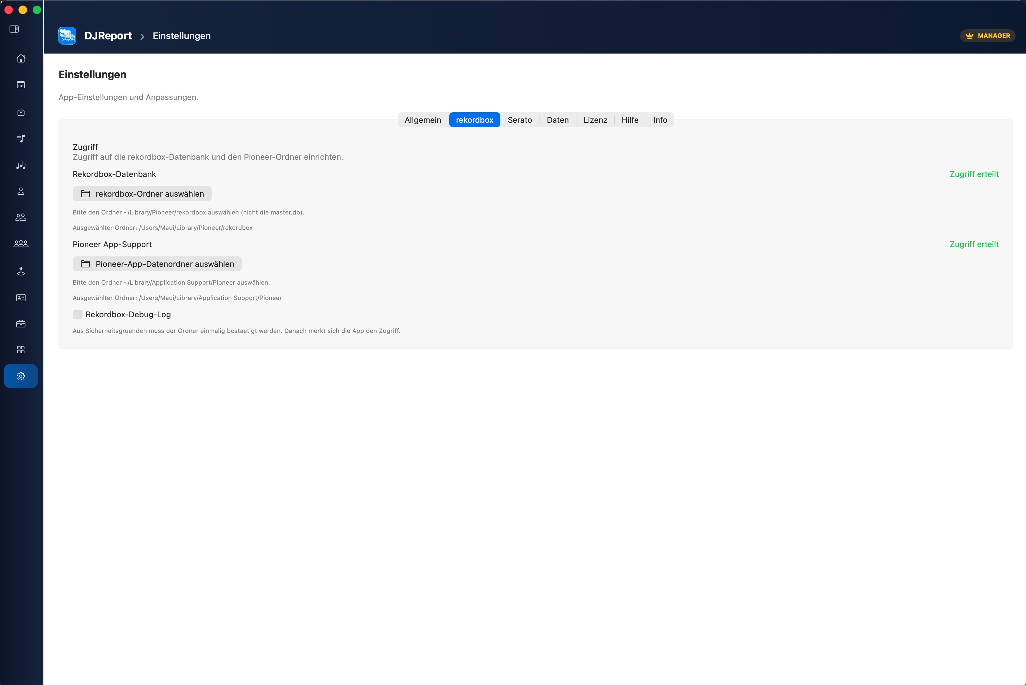 Rekordbox Einstellungen